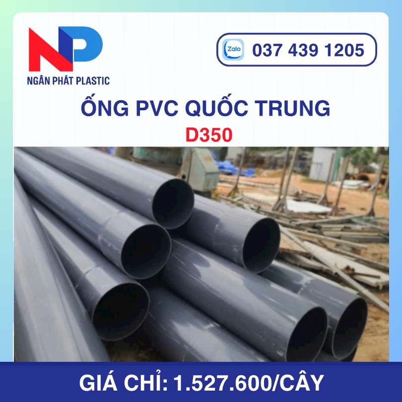 Ống Nhựa D350 Quốc Trung